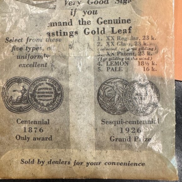 Hastings Gold Lead 23K 3.38 by 3.38 - Picture 2 of 10